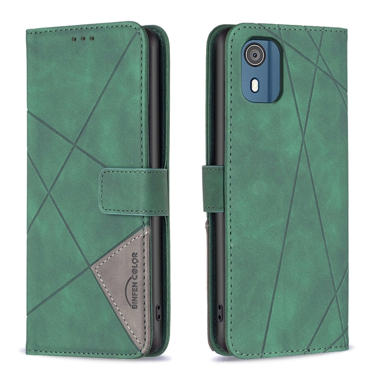 Magnetic Buckle Rhombus Texture Leather Phone Case, For Nokia G310, For Nokia G42, For Nokia C110, For Nokia C02