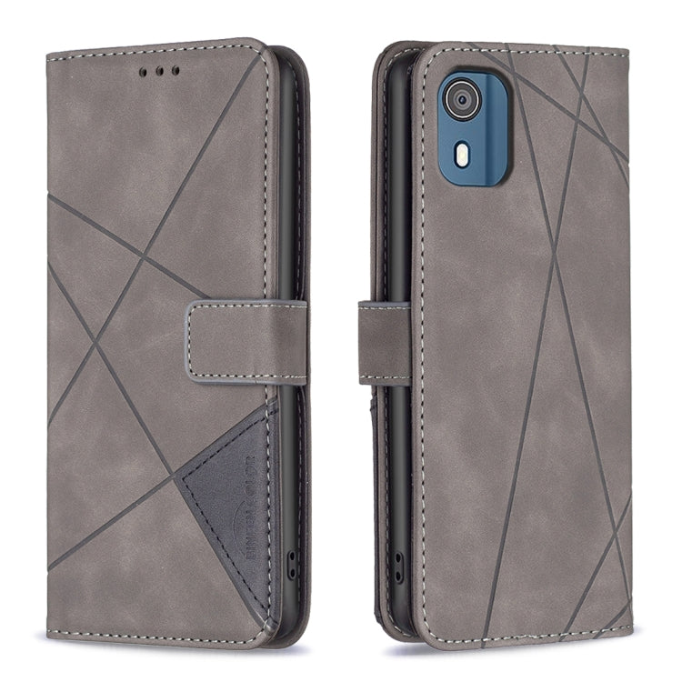Magnetic Buckle Rhombus Texture Leather Phone Case, For Nokia G310, For Nokia G42, For Nokia C110, For Nokia C02
