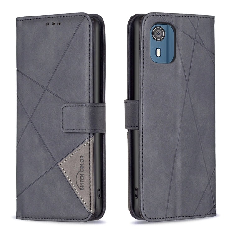 Magnetic Buckle Rhombus Texture Leather Phone Case, For Nokia G310, For Nokia G42, For Nokia C110, For Nokia C02
