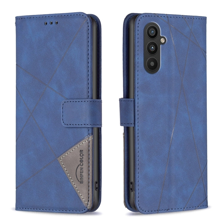 Magnetic Buckle Rhombus Texture Leather Phone Case, For Samsung Galaxy A05, For Samsung Galaxy A05s, For Samsung Galaxy M34 5G, For Samsung Galaxy A25 5G, For Samsung Galaxy S23 FE 5G, For Samsung Galaxy M62/F62