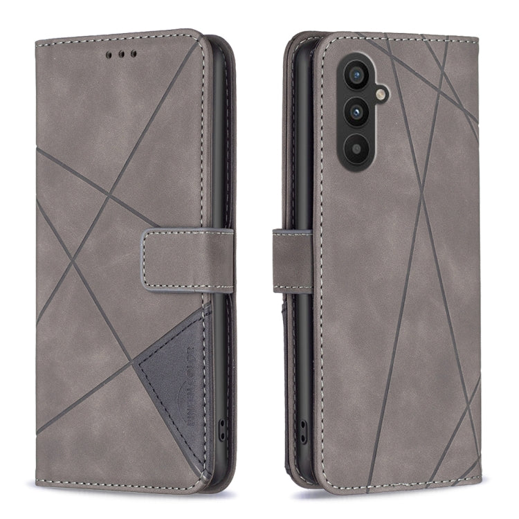 Magnetic Buckle Rhombus Texture Leather Phone Case, For Samsung Galaxy A05, For Samsung Galaxy A05s, For Samsung Galaxy M34 5G, For Samsung Galaxy A25 5G, For Samsung Galaxy S23 FE 5G, For Samsung Galaxy M62/F62