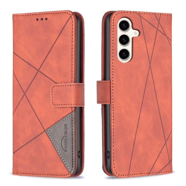 Magnetic Buckle Rhombus Texture Leather Phone Case, For Samsung Galaxy A05, For Samsung Galaxy A05s, For Samsung Galaxy M34 5G, For Samsung Galaxy A25 5G, For Samsung Galaxy S23 FE 5G, For Samsung Galaxy M62/F62