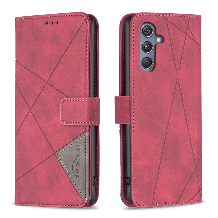Magnetic Buckle Rhombus Texture Leather Phone Case, For Samsung Galaxy A05, For Samsung Galaxy A05s, For Samsung Galaxy M34 5G, For Samsung Galaxy A25 5G, For Samsung Galaxy S23 FE 5G, For Samsung Galaxy M62/F62
