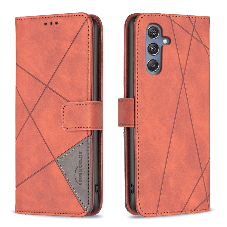 Magnetic Buckle Rhombus Texture Leather Phone Case, For Samsung Galaxy A05, For Samsung Galaxy A05s, For Samsung Galaxy M34 5G, For Samsung Galaxy A25 5G, For Samsung Galaxy S23 FE 5G, For Samsung Galaxy M62/F62