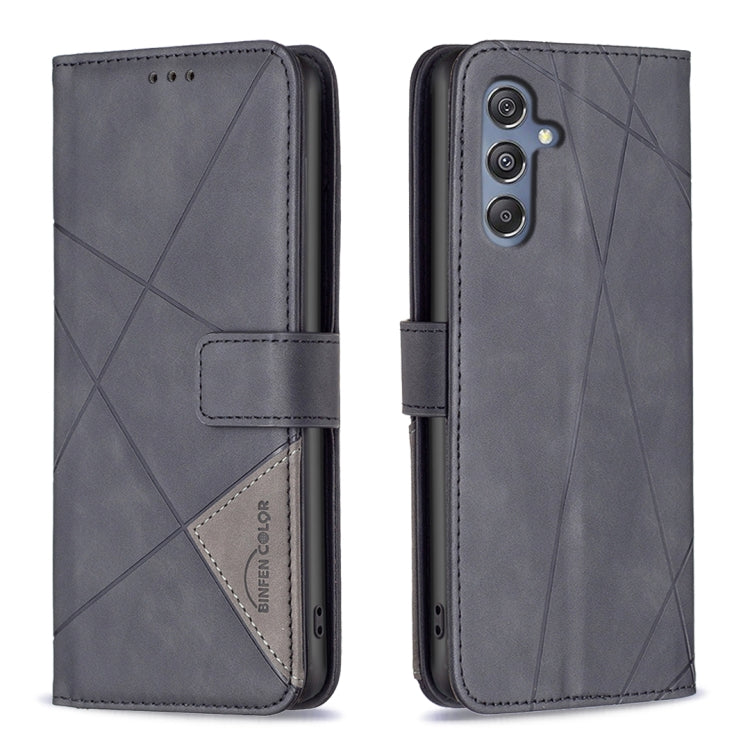 Magnetic Buckle Rhombus Texture Leather Phone Case, For Samsung Galaxy A05, For Samsung Galaxy A05s, For Samsung Galaxy M34 5G, For Samsung Galaxy A25 5G, For Samsung Galaxy S23 FE 5G, For Samsung Galaxy M62/F62