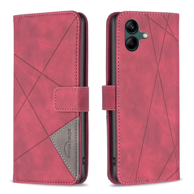 Magnetic Buckle Rhombus Texture Leather Phone Case, For Samsung Galaxy A05, For Samsung Galaxy A05s, For Samsung Galaxy M34 5G, For Samsung Galaxy A25 5G, For Samsung Galaxy S23 FE 5G, For Samsung Galaxy M62/F62