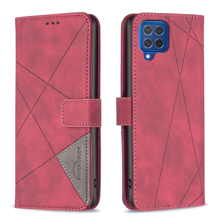 Magnetic Buckle Rhombus Texture Leather Phone Case, For Samsung Galaxy A05, For Samsung Galaxy A05s, For Samsung Galaxy M34 5G, For Samsung Galaxy A25 5G, For Samsung Galaxy S23 FE 5G, For Samsung Galaxy M62/F62