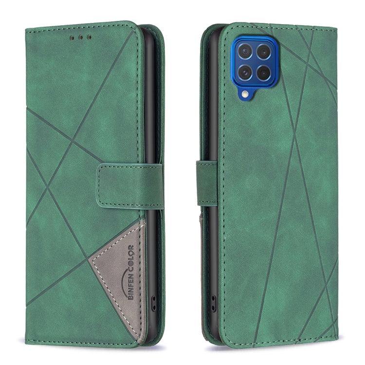 Magnetic Buckle Rhombus Texture Leather Phone Case, For Samsung Galaxy A05, For Samsung Galaxy A05s, For Samsung Galaxy M34 5G, For Samsung Galaxy A25 5G, For Samsung Galaxy S23 FE 5G, For Samsung Galaxy M62/F62