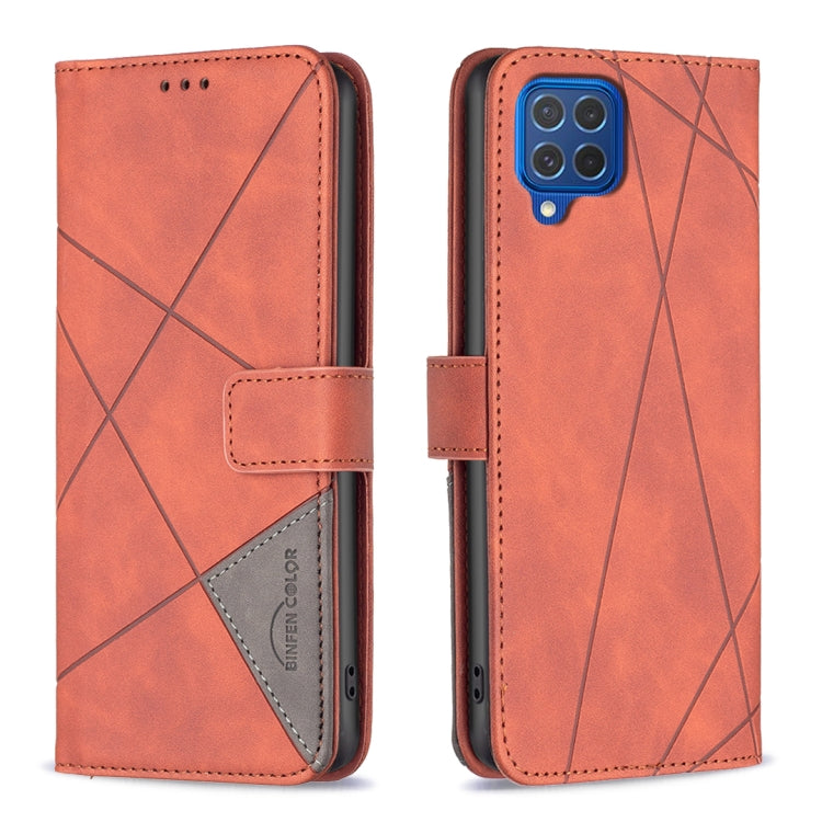 Magnetic Buckle Rhombus Texture Leather Phone Case, For Samsung Galaxy A05, For Samsung Galaxy A05s, For Samsung Galaxy M34 5G, For Samsung Galaxy A25 5G, For Samsung Galaxy S23 FE 5G, For Samsung Galaxy M62/F62