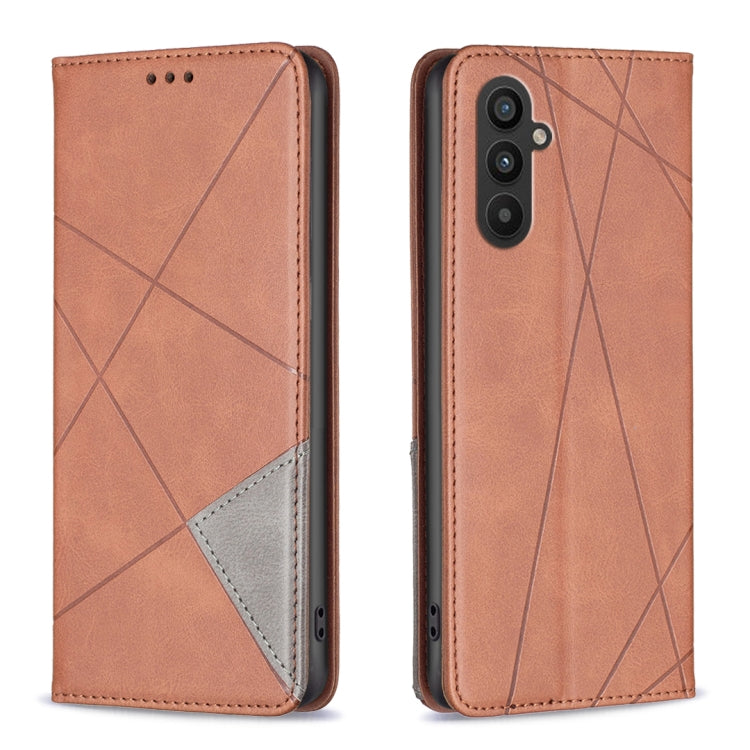 Rhombus Texture Magnetic Leather Phone Case, For Samsung Galaxy S24 Ultra 5G, For Samsung Galaxy A25 5G, For Samsung Galaxy A35, For Samsung Galaxy M34 5G, For Samsung Galaxy A55, For Samsung Galaxy A15, For Samsung Galaxy A05, For Samsung Galaxy S24+ 5G