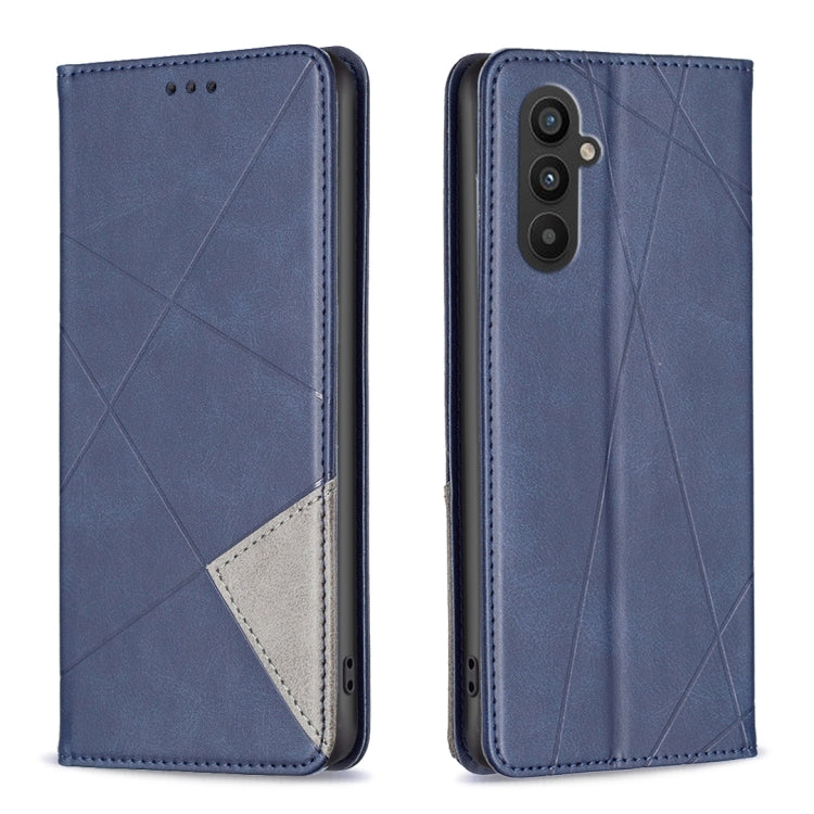 Rhombus Texture Magnetic Leather Phone Case, For Samsung Galaxy S24 Ultra 5G, For Samsung Galaxy A25 5G, For Samsung Galaxy A35, For Samsung Galaxy M34 5G, For Samsung Galaxy A55, For Samsung Galaxy A15, For Samsung Galaxy A05, For Samsung Galaxy S24+ 5G