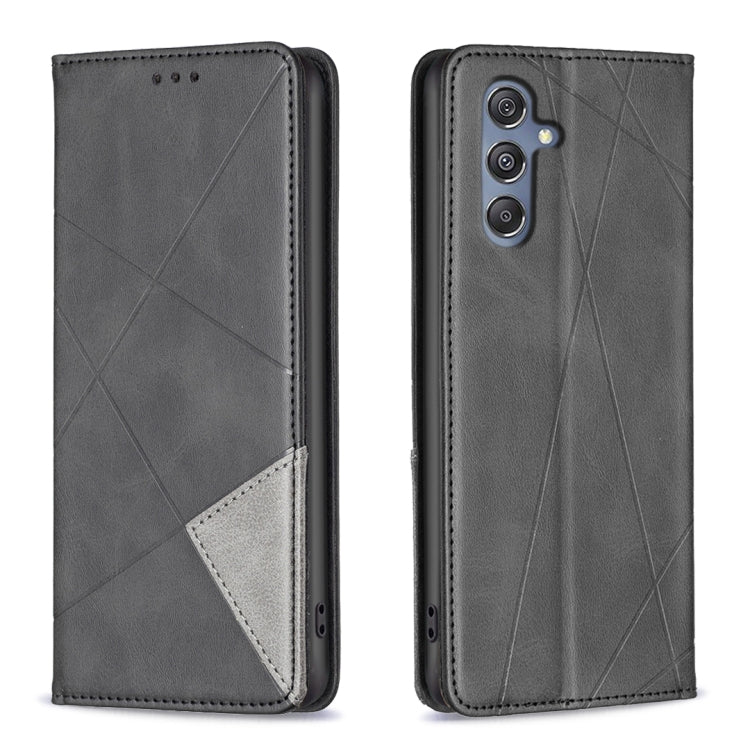 Rhombus Texture Magnetic Leather Phone Case, For Samsung Galaxy A55, For Samsung Galaxy A15, For Samsung Galaxy S24 Ultra 5G, For Samsung Galaxy A25 5G, For Samsung Galaxy A35, For Samsung Galaxy M34 5G, For Samsung Galaxy S23 FE 5G                    ...