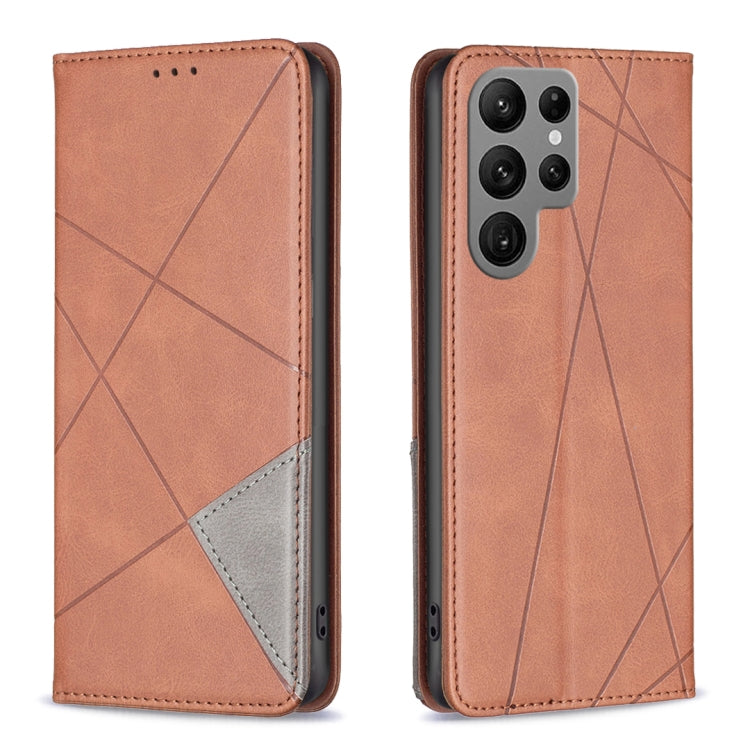 Rhombus Texture Magnetic Leather Phone Case, For Samsung Galaxy S24 Ultra 5G, For Samsung Galaxy A25 5G, For Samsung Galaxy A35, For Samsung Galaxy M34 5G, For Samsung Galaxy A55, For Samsung Galaxy A15, For Samsung Galaxy A05, For Samsung Galaxy S24+ 5G