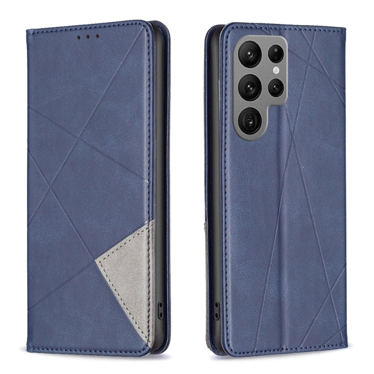 Rhombus Texture Magnetic Leather Phone Case, For Samsung Galaxy S24 Ultra 5G, For Samsung Galaxy A25 5G, For Samsung Galaxy A35, For Samsung Galaxy M34 5G, For Samsung Galaxy A55, For Samsung Galaxy A15, For Samsung Galaxy A05, For Samsung Galaxy S24+ 5G