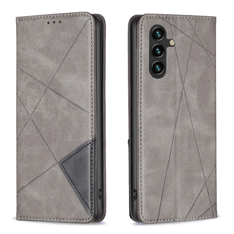 Rhombus Texture Magnetic Leather Phone Case, For Samsung Galaxy S24 Ultra 5G, For Samsung Galaxy A25 5G, For Samsung Galaxy A35, For Samsung Galaxy M34 5G, For Samsung Galaxy A55, For Samsung Galaxy A15, For Samsung Galaxy A05, For Samsung Galaxy S24+ 5G