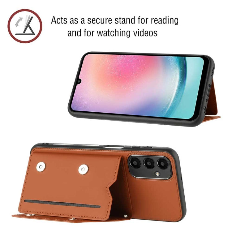 Skin Feel PU + TPU + PC Card Slots Phone Case, For Samsung Galaxy A24 4G, For Samsung Galaxy A15, For Samsung Galaxy S24 Ultra 5G, For Samsung Galaxy S24+ 5G, For Samsung Galaxy A05, For Samsung Galaxy A14 5G / 4G, For Samsung Galaxy A05s              ...