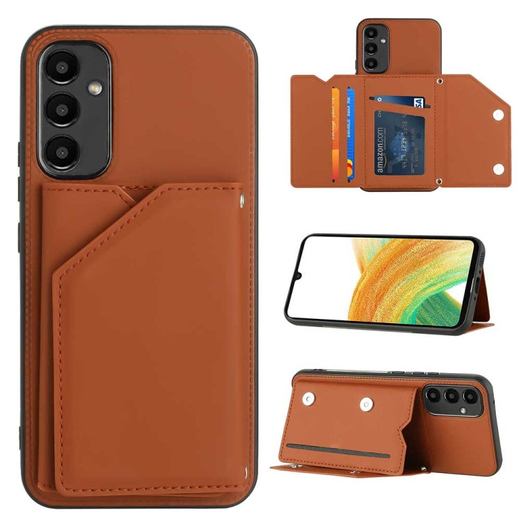 Skin Feel PU + TPU + PC Card Slots Phone Case, For Samsung Galaxy A24 4G, For Samsung Galaxy A15, For Samsung Galaxy S24 Ultra 5G, For Samsung Galaxy S24+ 5G, For Samsung Galaxy A05, For Samsung Galaxy A14 5G / 4G, For Samsung Galaxy A05s              ...