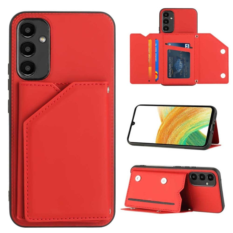 Skin Feel PU + TPU + PC Card Slots Phone Case, For Samsung Galaxy A24 4G, For Samsung Galaxy A15, For Samsung Galaxy S24 Ultra 5G, For Samsung Galaxy S24+ 5G, For Samsung Galaxy A05, For Samsung Galaxy A14 5G / 4G, For Samsung Galaxy A05s              ...
