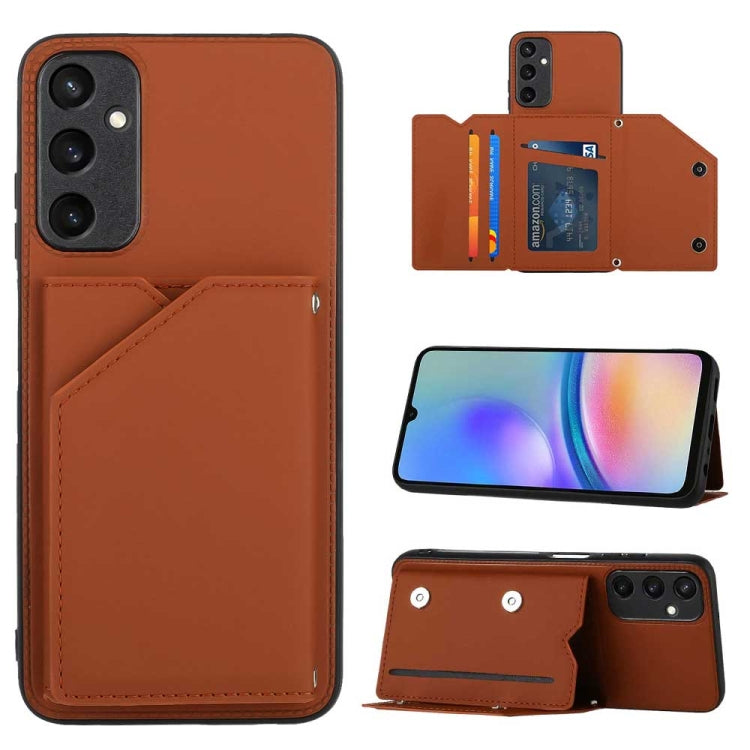 Skin Feel PU + TPU + PC Card Slots Phone Case, For Samsung Galaxy A24 4G, For Samsung Galaxy A15, For Samsung Galaxy S24 Ultra 5G, For Samsung Galaxy S24+ 5G, For Samsung Galaxy A05, For Samsung Galaxy A14 5G / 4G, For Samsung Galaxy A05s              ...