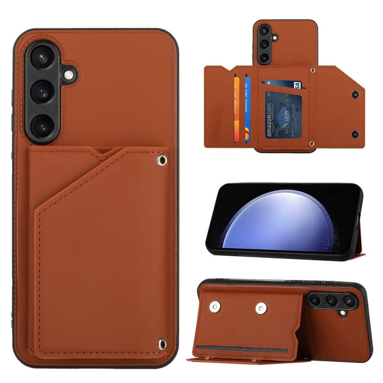 Skin Feel PU + TPU + PC Card Slots Phone Case, For Samsung Galaxy A54, For Samsung Galaxy S23 FE 5G, For Samsung Galaxy A04e, For Samsung Galaxy A23 4G/5G, For Samsung Galaxy A04