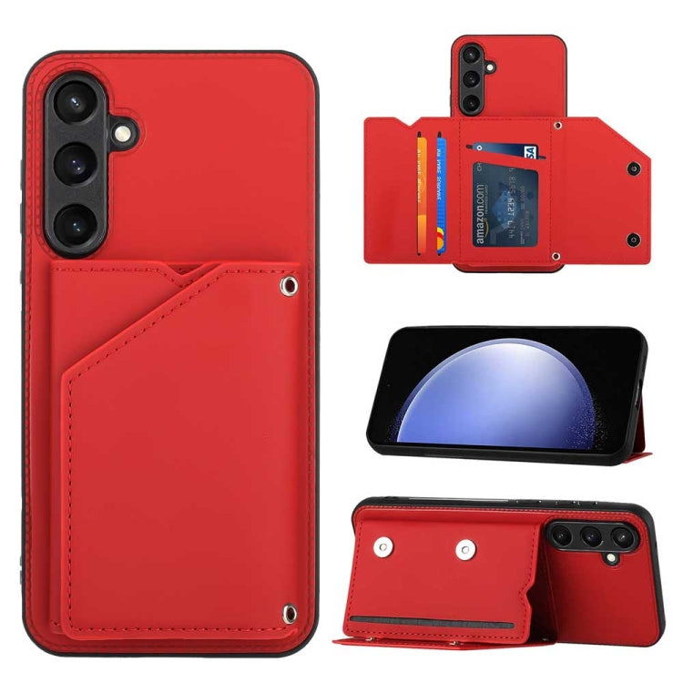 Skin Feel PU + TPU + PC Card Slots Phone Case, For Samsung Galaxy A54, For Samsung Galaxy S23 FE 5G, For Samsung Galaxy A04e, For Samsung Galaxy A23 4G/5G, For Samsung Galaxy A04