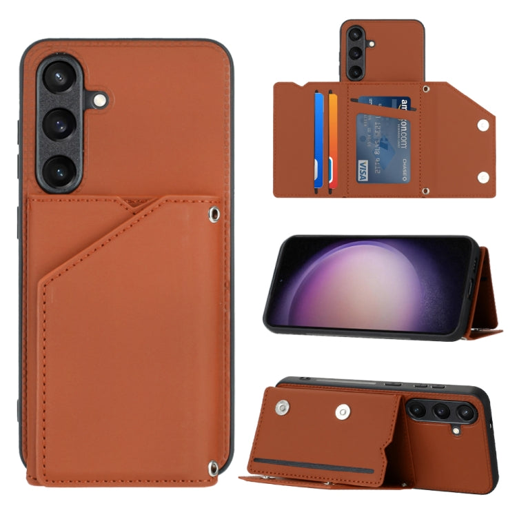 Skin Feel PU + TPU + PC Card Slots Phone Case, For Samsung Galaxy A24 4G, For Samsung Galaxy A15, For Samsung Galaxy S24 Ultra 5G, For Samsung Galaxy S24+ 5G, For Samsung Galaxy A05, For Samsung Galaxy A14 5G / 4G, For Samsung Galaxy A05s              ...