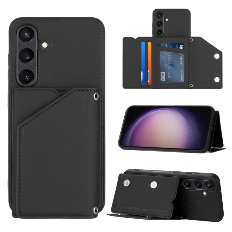 Skin Feel PU + TPU + PC Card Slots Phone Case, For Samsung Galaxy A24 4G, For Samsung Galaxy A15, For Samsung Galaxy S24 Ultra 5G, For Samsung Galaxy S24+ 5G, For Samsung Galaxy A05, For Samsung Galaxy A14 5G / 4G, For Samsung Galaxy A05s              ...