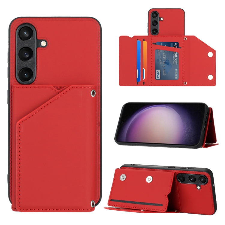 Skin Feel PU + TPU + PC Card Slots Phone Case, For Samsung Galaxy A24 4G, For Samsung Galaxy A15, For Samsung Galaxy S24 Ultra 5G, For Samsung Galaxy S24+ 5G, For Samsung Galaxy A05, For Samsung Galaxy A14 5G / 4G, For Samsung Galaxy A05s              ...