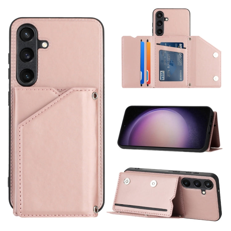 Skin Feel PU + TPU + PC Card Slots Phone Case, For Samsung Galaxy A24 4G, For Samsung Galaxy A15, For Samsung Galaxy S24 Ultra 5G, For Samsung Galaxy S24+ 5G, For Samsung Galaxy A05, For Samsung Galaxy A14 5G / 4G, For Samsung Galaxy A05s              ...