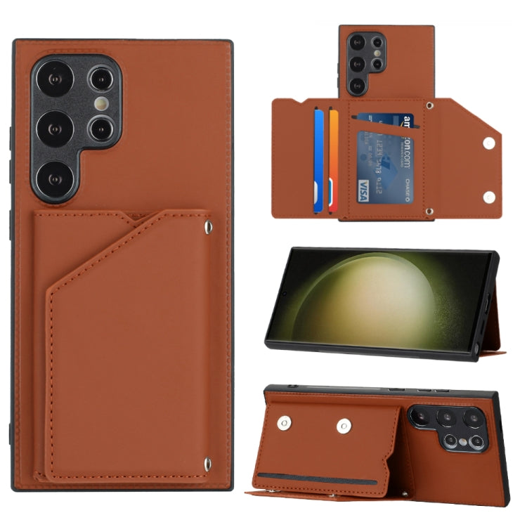 Skin Feel PU + TPU + PC Card Slots Phone Case, For Samsung Galaxy A24 4G, For Samsung Galaxy A15, For Samsung Galaxy S24 Ultra 5G, For Samsung Galaxy S24+ 5G, For Samsung Galaxy A05, For Samsung Galaxy A14 5G / 4G, For Samsung Galaxy A05s              ...