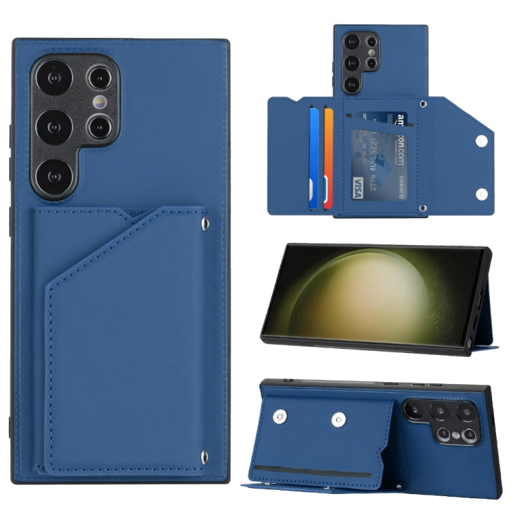 Skin Feel PU + TPU + PC Card Slots Phone Case, For Samsung Galaxy A24 4G, For Samsung Galaxy A15, For Samsung Galaxy S24 Ultra 5G, For Samsung Galaxy S24+ 5G, For Samsung Galaxy A05, For Samsung Galaxy A14 5G / 4G, For Samsung Galaxy A05s              ...