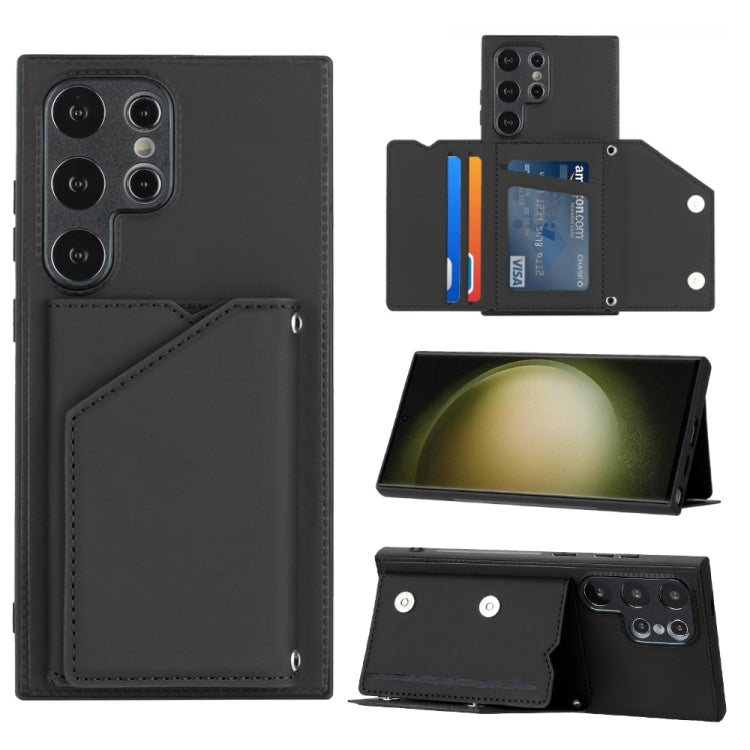 Skin Feel PU + TPU + PC Card Slots Phone Case, For Samsung Galaxy A24 4G, For Samsung Galaxy A15, For Samsung Galaxy S24 Ultra 5G, For Samsung Galaxy S24+ 5G, For Samsung Galaxy A05, For Samsung Galaxy A14 5G / 4G, For Samsung Galaxy A05s              ...