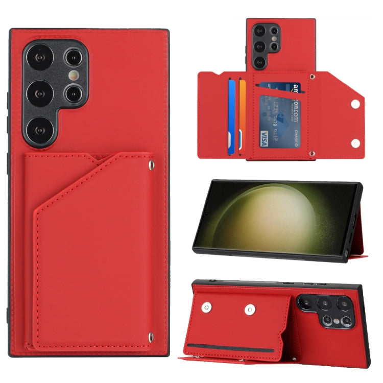 Skin Feel PU + TPU + PC Card Slots Phone Case, For Samsung Galaxy A24 4G, For Samsung Galaxy A15, For Samsung Galaxy S24 Ultra 5G, For Samsung Galaxy S24+ 5G, For Samsung Galaxy A05, For Samsung Galaxy A14 5G / 4G, For Samsung Galaxy A05s              ...