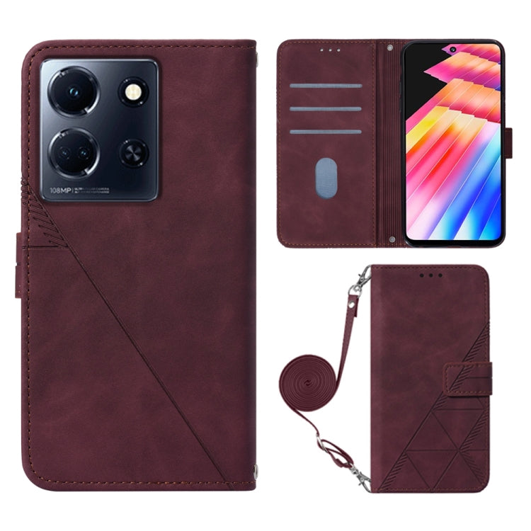 Crossbody 3D Embossed Flip Leather Phone Case, For Infinix Note 50s, For Infinix Hot 50 Pro+ 4G, For Infinix GT 20 Pro-X6871, For Infinix Note 40 5G, For Infinix Note 30 5G / X6711, For Infinix Hot 30 Play / X6835, For Infinix Hot 30i / X669           ...
