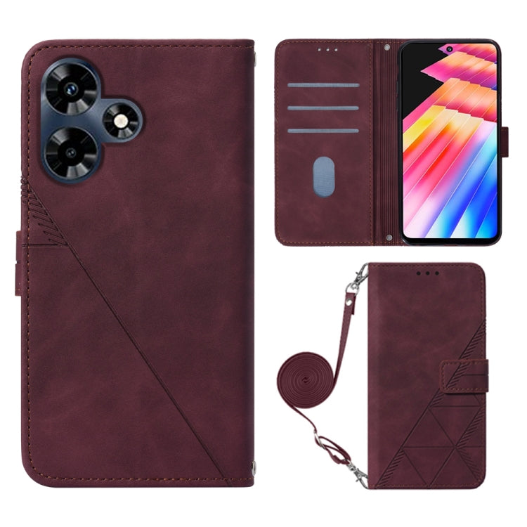 Crossbody 3D Embossed Flip Leather Phone Case, For Infinix Note 50s, For Infinix Hot 50 Pro+ 4G, For Infinix GT 20 Pro-X6871, For Infinix Note 40 5G, For Infinix Note 30 5G / X6711, For Infinix Hot 30 Play / X6835, For Infinix Hot 30i / X669           ...