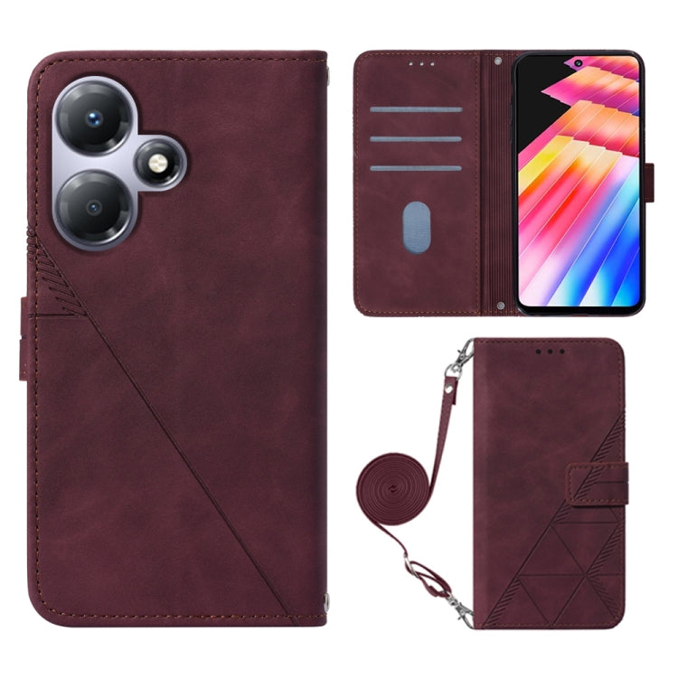 Crossbody 3D Embossed Flip Leather Phone Case, For Infinix Note 50s, For Infinix Hot 50 Pro+ 4G, For Infinix GT 20 Pro-X6871, For Infinix Note 40 5G, For Infinix Note 30 5G / X6711, For Infinix Hot 30 Play / X6835, For Infinix Hot 30i / X669           ...