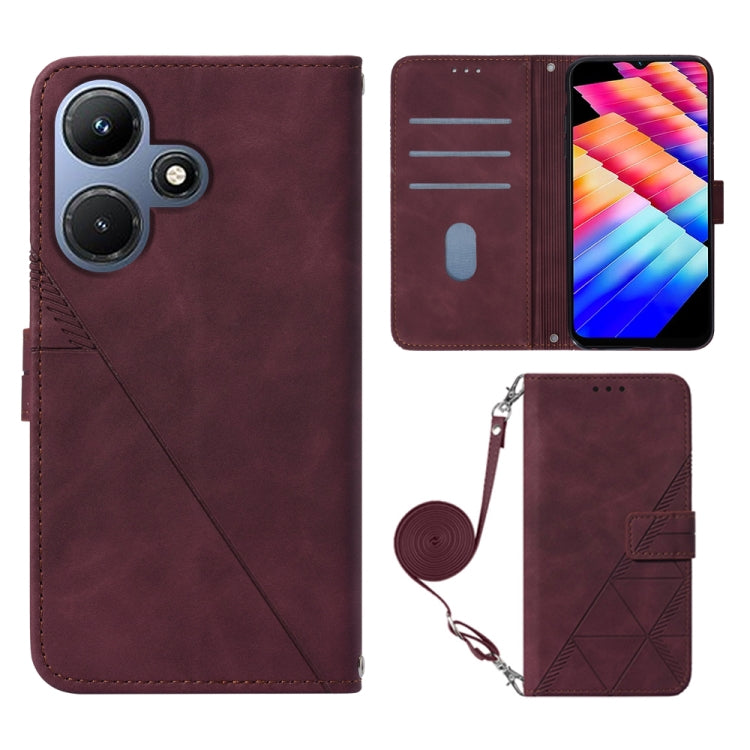 Crossbody 3D Embossed Flip Leather Phone Case, For Infinix Note 50s, For Infinix Hot 50 Pro+ 4G, For Infinix GT 20 Pro-X6871, For Infinix Note 40 5G, For Infinix Note 30 5G / X6711, For Infinix Hot 30 Play / X6835, For Infinix Hot 30i / X669           ...