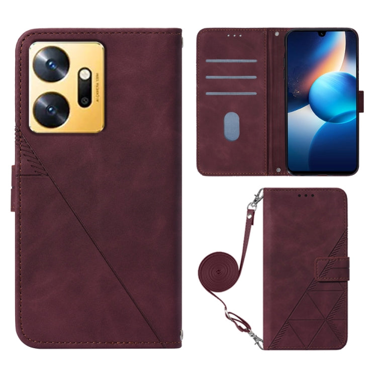 Crossbody 3D Embossed Flip Leather Phone Case, For Infinix Zero 20 / X6821, For Infinix Zero 5G 2023 / T781, For Infinix Hot 9 Pro / 9