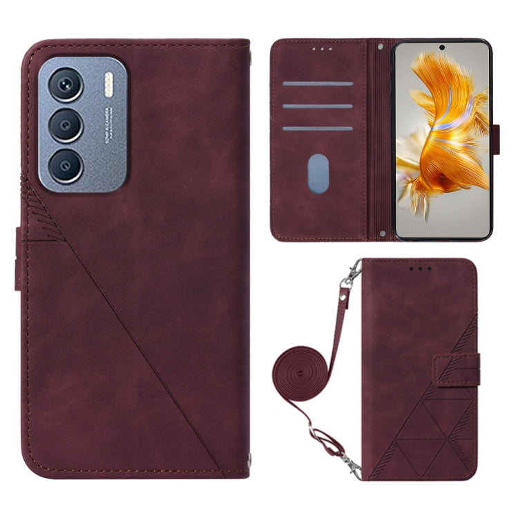 Crossbody 3D Embossed Flip Leather Phone Case, For Infinix Zero 20 / X6821, For Infinix Zero 5G 2023 / T781, For Infinix Hot 9 Pro / 9