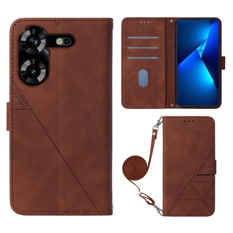 Crossbody 3D Embossed Flip Leather Phone Case, For Tecno Pova 6 Neo, For Tecno Pova 6 4G, For Tecno Camon 30 Pro 5G, For Tecno Camon 30 4G / 5G, For Tecno Pova 5 4G / LH7N, For Tecno Spark 10 5G / K18, For Tecno Spark 10C / K15Q                        ...