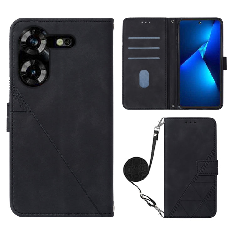 Crossbody 3D Embossed Flip Leather Phone Case, For Tecno Pova 6 Neo, For Tecno Pova 6 4G, For Tecno Camon 30 Pro 5G, For Tecno Camon 30 4G / 5G, For Tecno Pova 5 4G / LH7N, For Tecno Spark 10 5G / K18, For Tecno Spark 10C / K15Q                        ...