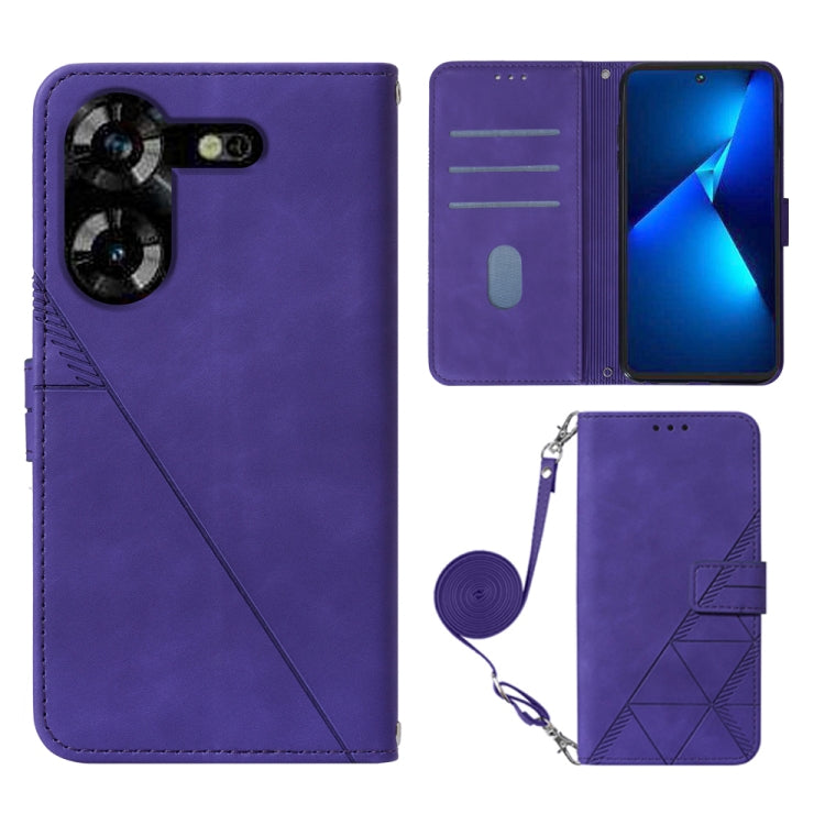 Crossbody 3D Embossed Flip Leather Phone Case, For Tecno Pova 6 Neo, For Tecno Pova 6 4G, For Tecno Camon 30 Pro 5G, For Tecno Camon 30 4G / 5G, For Tecno Pova 5 4G / LH7N, For Tecno Spark 10 5G / K18, For Tecno Spark 10C / K15Q                        ...