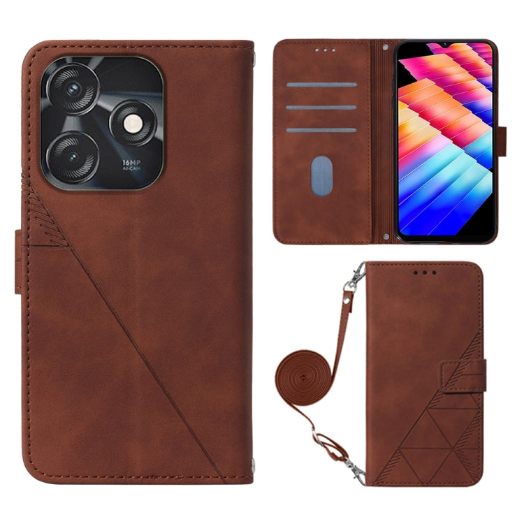 Crossbody 3D Embossed Flip Leather Phone Case, For Tecno Pova 6 Neo, For Tecno Pova 6 4G, For Tecno Camon 30 Pro 5G, For Tecno Camon 30 4G / 5G, For Tecno Pova 5 4G / LH7N, For Tecno Spark 10 5G / K18, For Tecno Spark 10C / K15Q                        ...