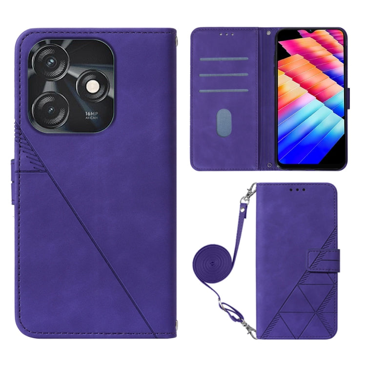 Crossbody 3D Embossed Flip Leather Phone Case, For Tecno Pova 6 Neo, For Tecno Pova 6 4G, For Tecno Camon 30 Pro 5G, For Tecno Camon 30 4G / 5G, For Tecno Pova 5 4G / LH7N, For Tecno Spark 10 5G / K18, For Tecno Spark 10C / K15Q                        ...