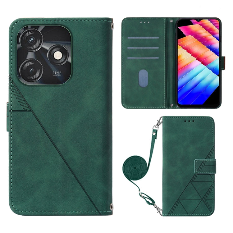 Crossbody 3D Embossed Flip Leather Phone Case, For Tecno Pova 6 Neo, For Tecno Pova 6 4G, For Tecno Camon 30 Pro 5G, For Tecno Camon 30 4G / 5G, For Tecno Pova 5 4G / LH7N, For Tecno Spark 10 5G / K18, For Tecno Spark 10C / K15Q                        ...