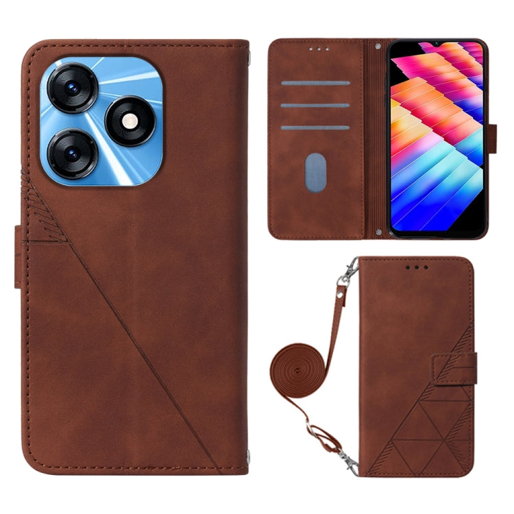 Crossbody 3D Embossed Flip Leather Phone Case, For Tecno Pova 6 Neo, For Tecno Pova 6 4G, For Tecno Camon 30 Pro 5G, For Tecno Camon 30 4G / 5G, For Tecno Pova 5 4G / LH7N, For Tecno Spark 10 5G / K18, For Tecno Spark 10C / K15Q                        ...