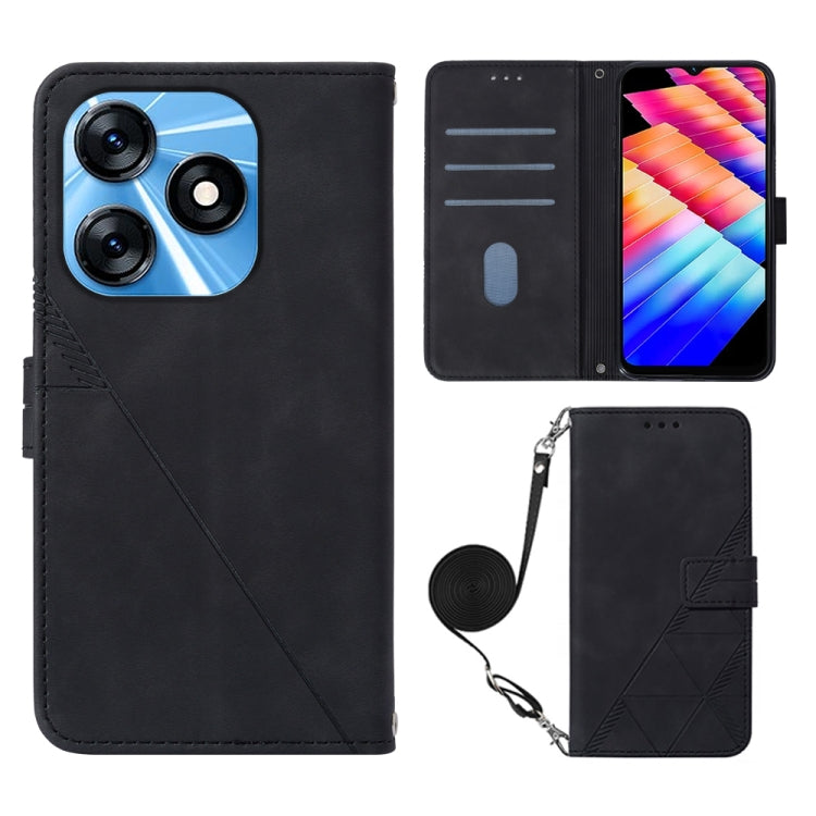 Crossbody 3D Embossed Flip Leather Phone Case, For Tecno Pova 6 Neo, For Tecno Pova 6 4G, For Tecno Camon 30 Pro 5G, For Tecno Camon 30 4G / 5G, For Tecno Pova 5 4G / LH7N, For Tecno Spark 10 5G / K18, For Tecno Spark 10C / K15Q                        ...