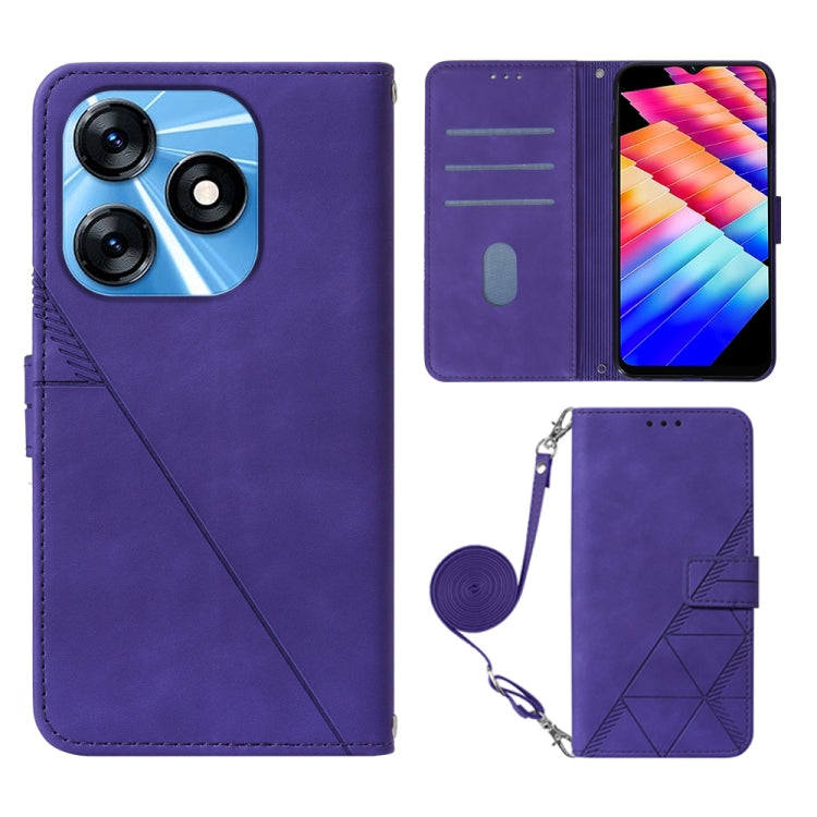 Crossbody 3D Embossed Flip Leather Phone Case, For Tecno Pova 6 Neo, For Tecno Pova 6 4G, For Tecno Camon 30 Pro 5G, For Tecno Camon 30 4G / 5G, For Tecno Pova 5 4G / LH7N, For Tecno Spark 10 5G / K18, For Tecno Spark 10C / K15Q                        ...
