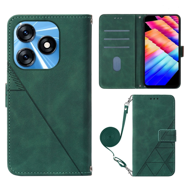 Crossbody 3D Embossed Flip Leather Phone Case, For Tecno Pova 6 Neo, For Tecno Pova 6 4G, For Tecno Camon 30 Pro 5G, For Tecno Camon 30 4G / 5G, For Tecno Pova 5 4G / LH7N, For Tecno Spark 10 5G / K18, For Tecno Spark 10C / K15Q                        ...