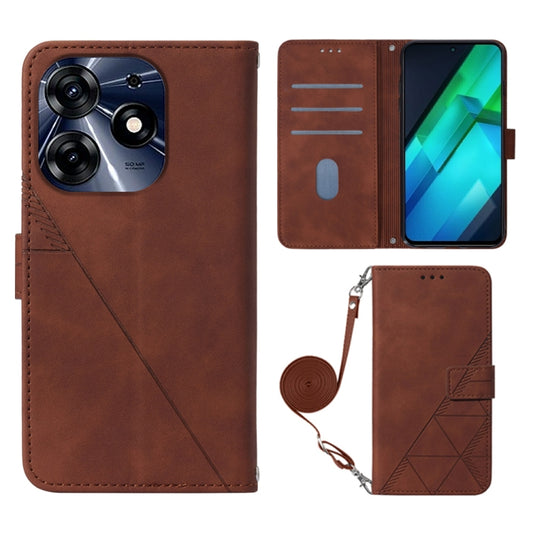 Crossbody 3D Embossed Flip Leather Phone Case, For Tecno Spark 10 Pro / Ki7, For Tecno Spark 6 Go/Spark Go 2021, For Tecno Camon 15